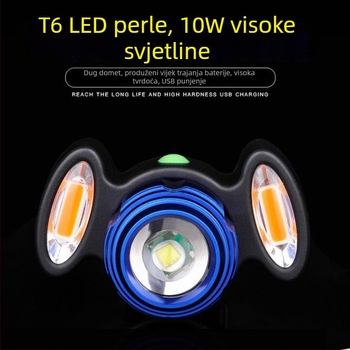 SUPERBOSS USB punjivo svjetlo za bicikl, visoka svjetlina, za noćnu vožnju na MTB-u