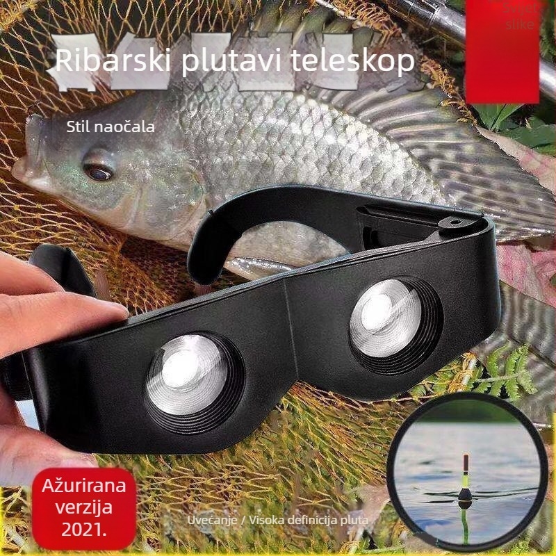 Teleskop za ribolov koji se nosi na glavi, 6x povećanje, HD noćno vidjenje, polarizirane naočale za čitanje