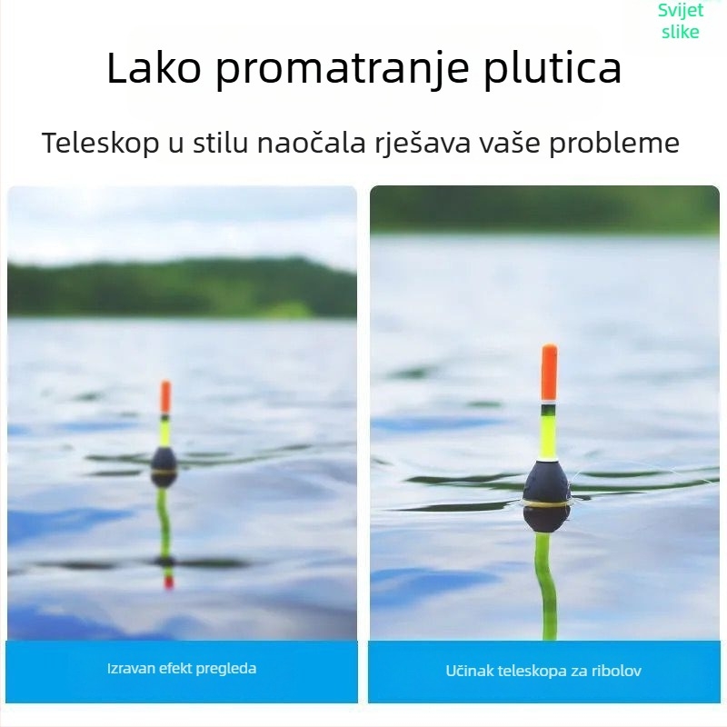 Teleskop za ribolov koji se nosi na glavi, 6x povećanje, HD noćno vidjenje, polarizirane naočale za čitanje