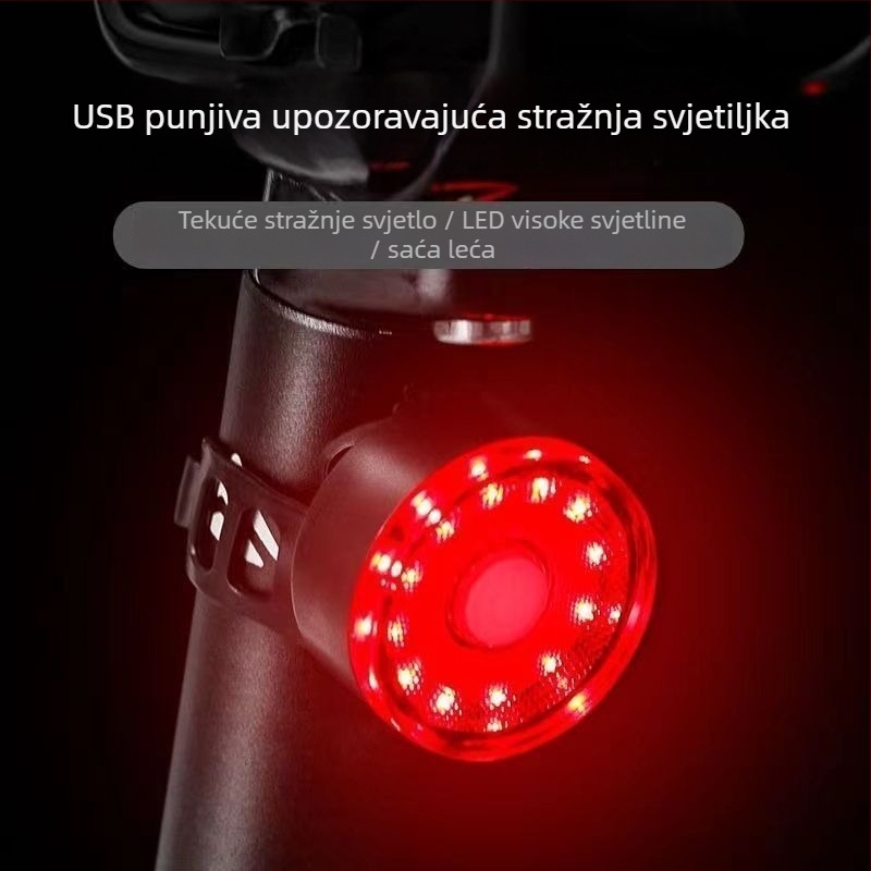 Stražnja biciklistička svjetiljka za noćnu vožnju i svjetlo za upozorenje (Marka: Druga; Bez prilagodbi; Nije uvezeno; Glavno tržište: Drugo; Nema licenciranih privatnih robnih marki)