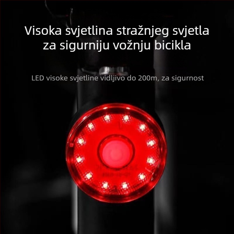 Stražnja biciklistička svjetiljka za noćnu vožnju i svjetlo za upozorenje (Marka: Druga; Bez prilagodbi; Nije uvezeno; Glavno tržište: Drugo; Nema licenciranih privatnih robnih marki)