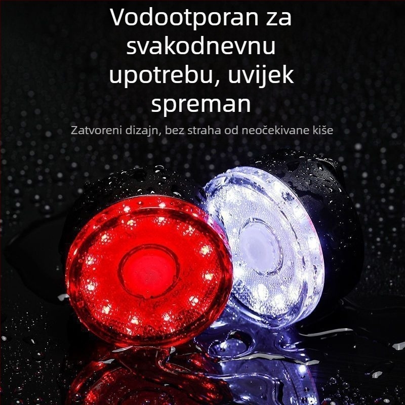 Stražnja biciklistička svjetiljka za noćnu vožnju i svjetlo za upozorenje (Marka: Druga; Bez prilagodbi; Nije uvezeno; Glavno tržište: Drugo; Nema licenciranih privatnih robnih marki)