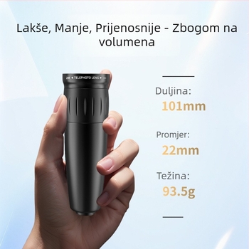 25x metalni vanjski teleobjektiv za mobitel – koncertno fotografiranje, visoka definicija, anti-shake, jasne daljinske fotografije, kompatibilan s Huawei, Xiaomi, Apple, Oppo, Vivo