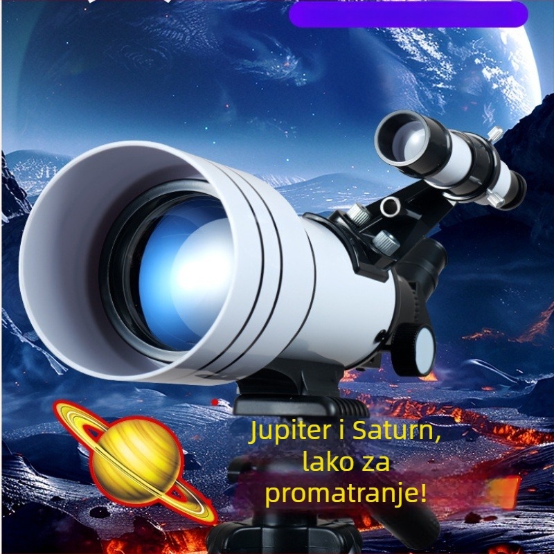 Monokularni astronomski teleskop AM30070 — 150x povećanje, izlazna zjenica 70 mm, vidno polje 1.2°