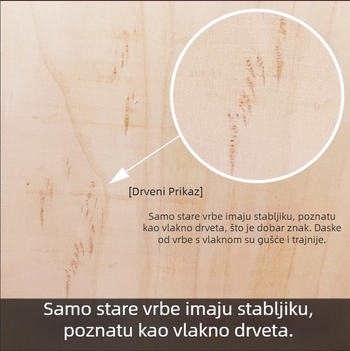 Drvena daska za rezanje s antibakterijskom funkcijom, kineskog stila, za tijesto i rezanje