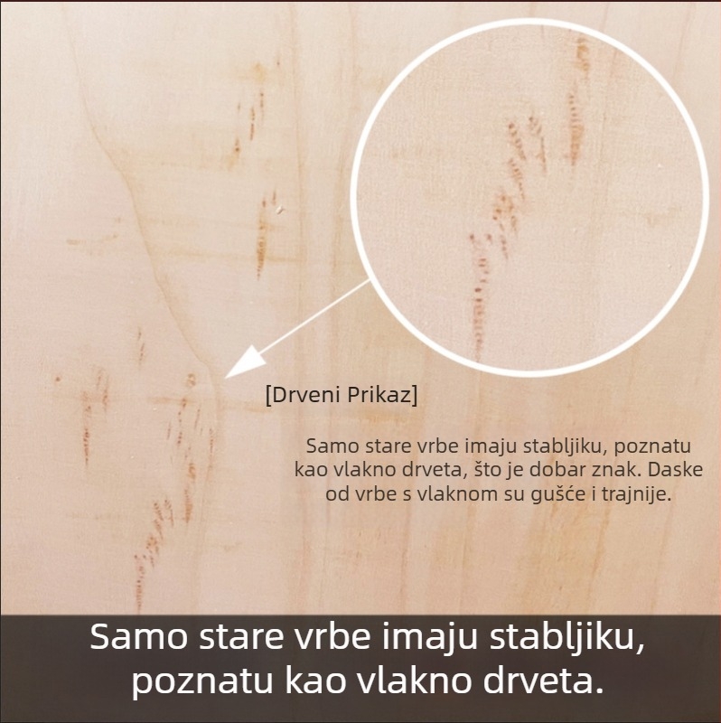 Drvena daska za rezanje s antibakterijskom funkcijom, kineskog stila, za tijesto i rezanje