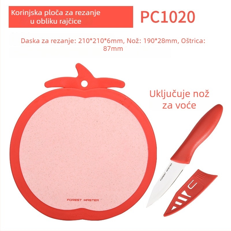 Set plastičnih daski za rezanje za djecu – dvostrane, protuklizne, antibakterijske, za voće i povrće.