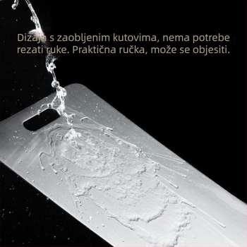 Daska za rezanje od nehrđajućeg čelika, dvostrana, otporna na plijesan i antibakterijska, kvadratnog oblika, za kućnu upotrebu