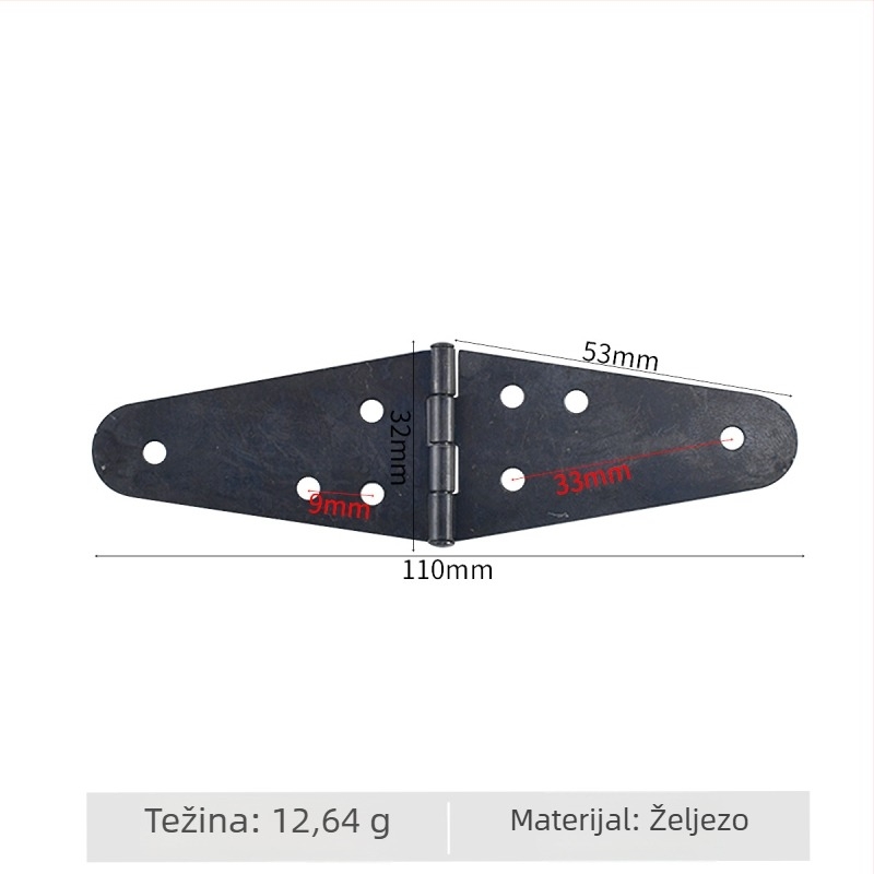 Jingmao šarka tipa H za kutije za pakiranje, Novi kineski stil, Metal, Materijal: Željezo, Površinska obrada: lijevanje pod pritiskom
