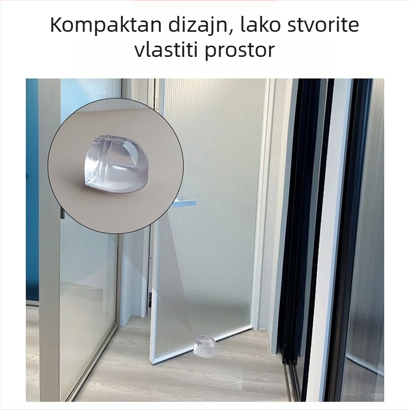 PU stopper za vrata s protivudarom jastučićem, postavljanje na pod, standardni tip, moderni minimalistički stil