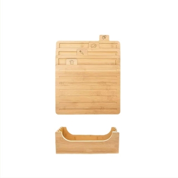 Bambusova daska za rezanje - četverodijelni set, kuhinja višenamjenska, antibakterijska, moderni minimalistički stil