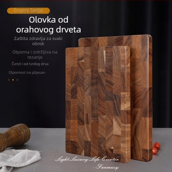 Engery serija, daska za rezanje od tajske akacije, debela, dvostrana, za kućnu kuhinju, antibakterijska