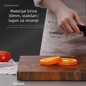Engery serija, daska za rezanje od tajske akacije, debela, dvostrana, za kućnu kuhinju, antibakterijska