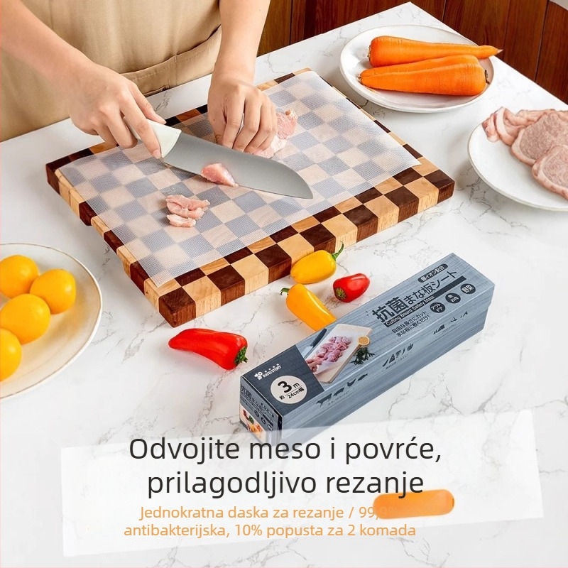 Home Story Jednokratna ploča za rezanje od papira, antibakterijska podloga za rezanje, hranjiva kvaliteta, kućna i prenosna vanjska daska za rezanje mesa