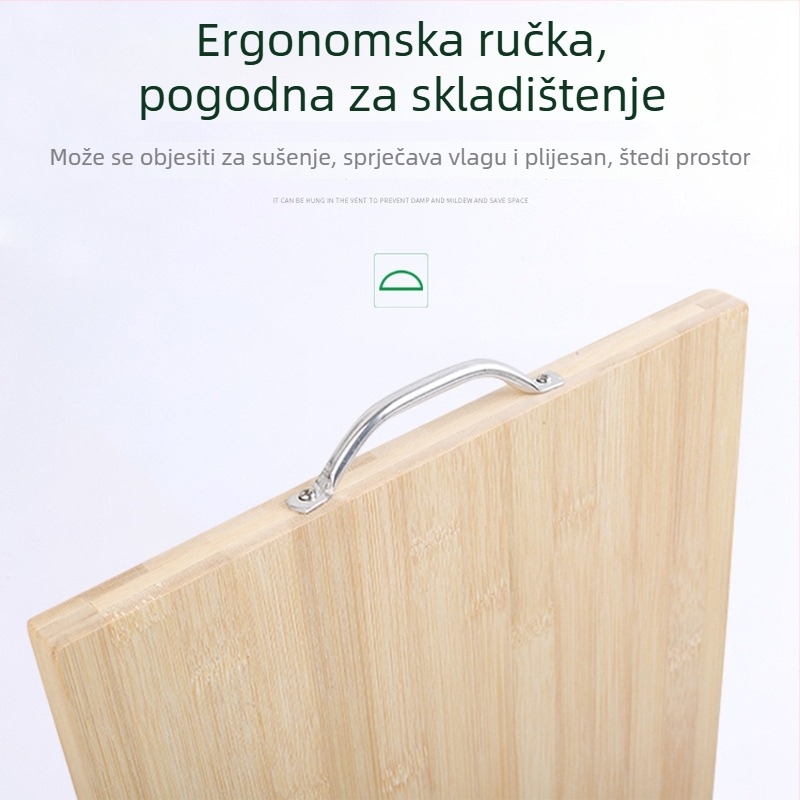 Jiachi daska za rezanje od bambusa - debela daska za meso i voće - moderni minimalistički stil