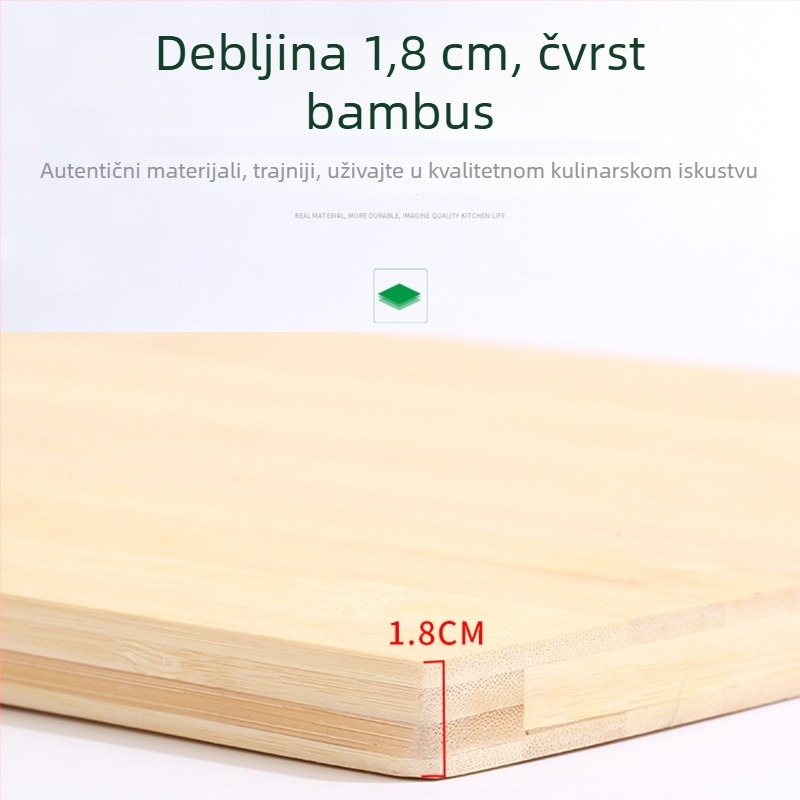 Jiachi daska za rezanje od bambusa - debela daska za meso i voće - moderni minimalistički stil