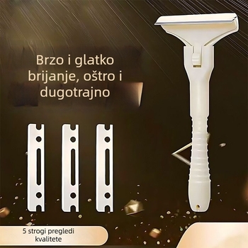 Pig Hair Scraper Special Knife — Specijalni nož za uklanjanje svinjske dlake — plastika, moder minimalistički stil, otisak logotipa