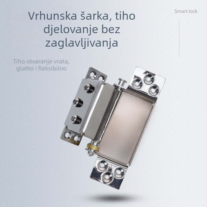 Prilagodljivi željezni šarki vrata, kromirana površina, Hangwei, moderan minimalistički stil