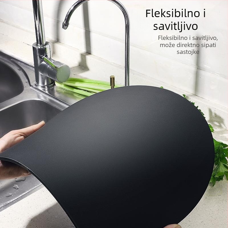 Ym plastična daska za rezanje – antibakterijska, protuklizna, dvostrana, kućna za tijesto, minimalistički stil, s polukružnim otvorom za vješanje, predstavljena u proljeće 2020.