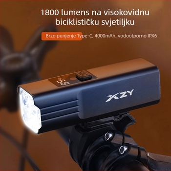 Biciklističko svjetlo 1800 lumena, 4 LED, vodootporno, Type-C punjenje, za planinske bicikle