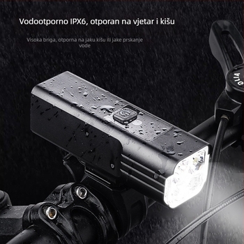 Biciklističko svjetlo 1800 lumena, 4 LED, vodootporno, Type-C punjenje, za planinske bicikle