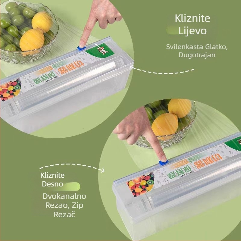 Kuhinjski rezač za prozirnu foliju i foliju s kutijom za pakiranje – marke Yijia, nije uvezen, bez logotipa