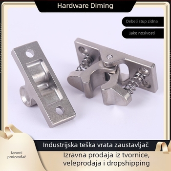Industrijski teški stopper za vrata od legure cinka, galvanizirana površina, zidni montažni, ručno upravljanje