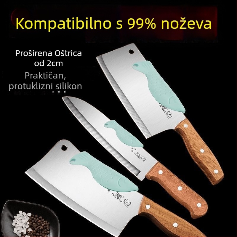 Silikonski zaštitnik stražnje strane noža — nož oblikovanog riba, ABS materijal, jednostavan stil (Materijal: ABS; Stil: Jednostavan; Oblik: Riba)