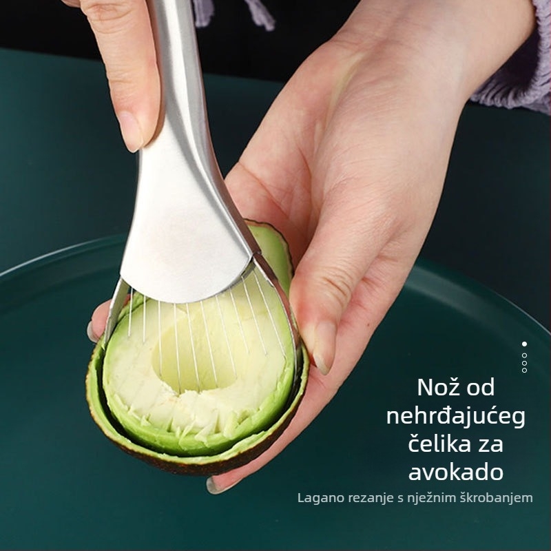 Višenamjenski nož za voće za avokado i dragon voće: uklanjanje koštice avokada, rezanje dragon voća i guljenje; nehrđajući čelik 20213; podrijetlo Yangjiang; moderne minimalistički stil; lansirano 2024