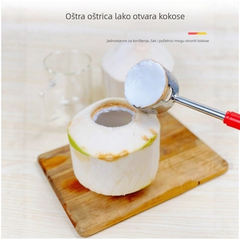 Otvarač kokosove ljuske od nehrđajućeg čelika — višenamjenski alat, otisnut logotip, 2021