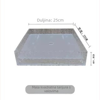 Melaminska kvadratna ploča s glaziranom površinom, stil Novi kineski stil, japanski nadahnut tanjur za sashimi i morsku hranu