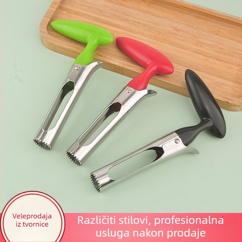 Korer od nehrđajućeg čelika za srž jabuke i kruške, prilagodljiv za kućnu upotrebu, podijelnik voća