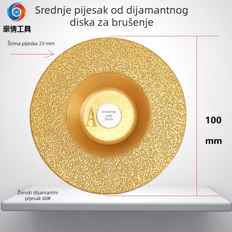 Dijamantni disk za kutnu brusilicu – lukasti brazirani disk za brušenje i rezanje mramora, granita, pločica, kamene ploče i stakla – Pride Tools