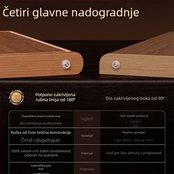 Yizhifu drvena daska za rezanje, kućna upotreba, prijenosna, protuklizna, dvostrana, moderni minimalistički stil