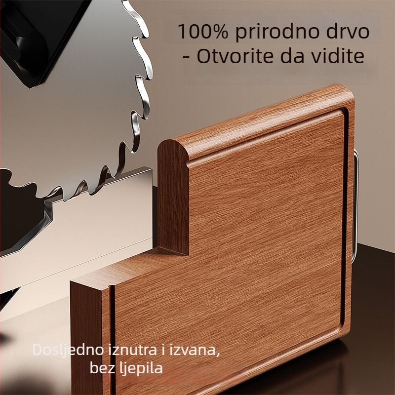 Yizhifu drvena daska za rezanje, kućna upotreba, prijenosna, protuklizna, dvostrana, moderni minimalistički stil