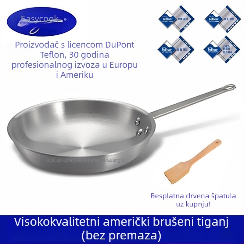 FRY-07 tigan za prženje, aluminij, s jednom držalom, ravno dno, pogodan za plinski štednjak