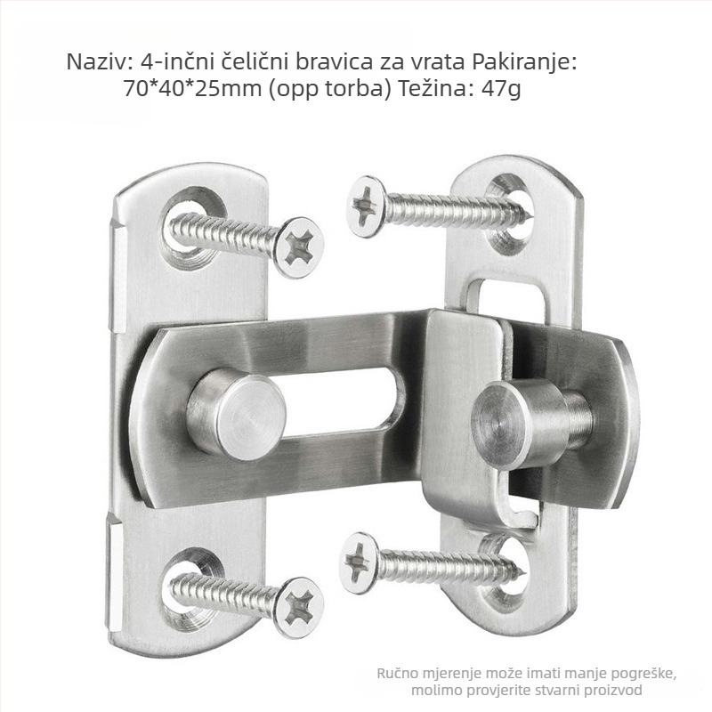 Nehrđajući čelični sigurnosni zasun za krilna i klizna vrata