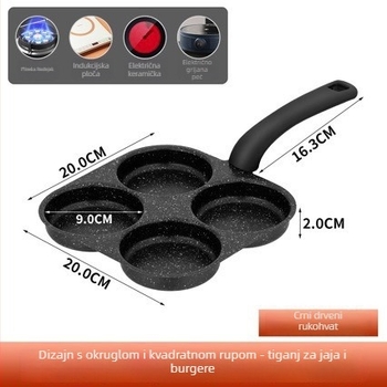 XS03 Neprijanjajuća tava od finog željeza, 350 g, dubina 2 cm