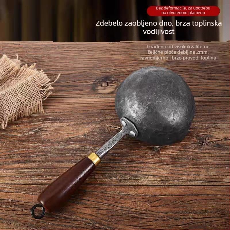 Tava od kovanog željeza za omletu s višeslojnom dnom, bez poklopca, pogodna za plinsku kuhinju, model ZQ-YDPYG