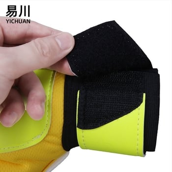 Nogometne vratarske rukavice, PU materijal, debeli protivklizni grip, laserski uzorak, za trening i utakmice (unisex; marka Yichuan)