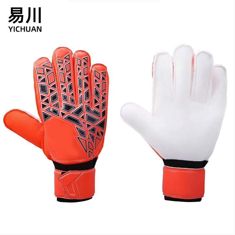 Nogometne vratarske rukavice, PU materijal, debeli protivklizni grip, laserski uzorak, za trening i utakmice (unisex; marka Yichuan)