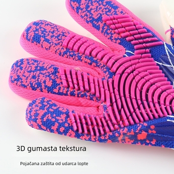 Nogometne golmanske rukavice: materijal - nylon i prirodni latex; logo - prilagođeno; šifra proizvoda Njf–001–1; marka - Antarctic wind fitness products; primjena - nogomet