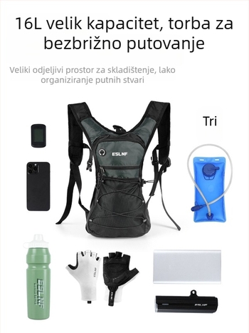 Eslnf-091 Ruksak za hidrataciju na biciklu, 16 L kapaciteta, Najlon + Poliester, vodootporan