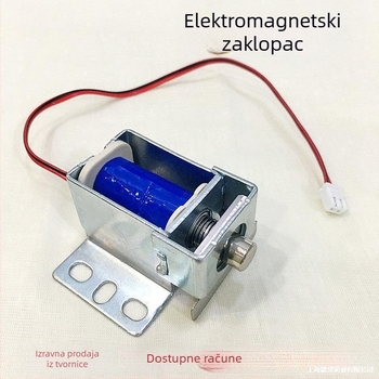 Elektromagnetni zaključak 6V, mali elektromagnet i ručica za guranje i vuču vrata