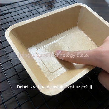 Jednokratna tanjur od Kraft papira – pravokutnog oblika, mikrovalna sigurnost, biorazgradiva