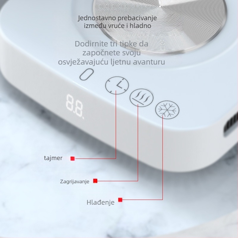 Inteligentna podložnica za šalice s digitalnim prikazom temperature, brzo hlađenje i grijanje, ABS kućište, promjer 65 mm, dodirno upravljanje, automatsko isključivanje, kabelsko napajanje – Mengyixun