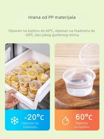 Kutija za umak od marakuje, jednokratna, PP materijal, nije pogodno za mikrovalnu, nije razgradiva