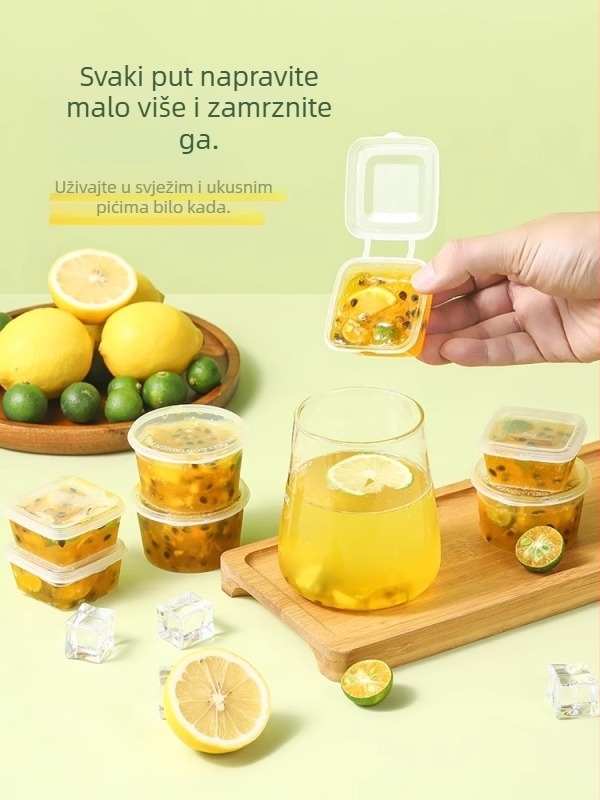 Kutija za umak od marakuje, jednokratna, PP materijal, nije pogodno za mikrovalnu, nije razgradiva