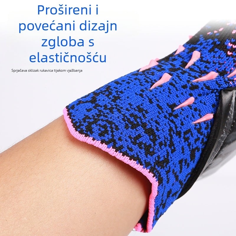 Unisex rukavice za golmana nogometa s latexom, protukliznim gripom, zaštita prstiju i otpornost za treninge