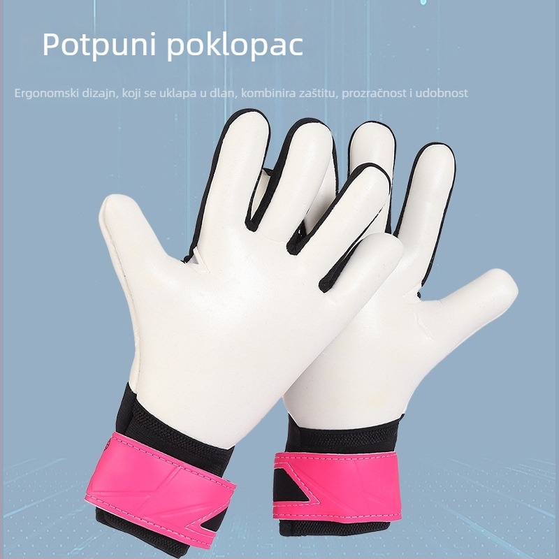 Rukavice vratara od lateksa, debeli, protuklizne, unisex, prilagodljive za nogomet